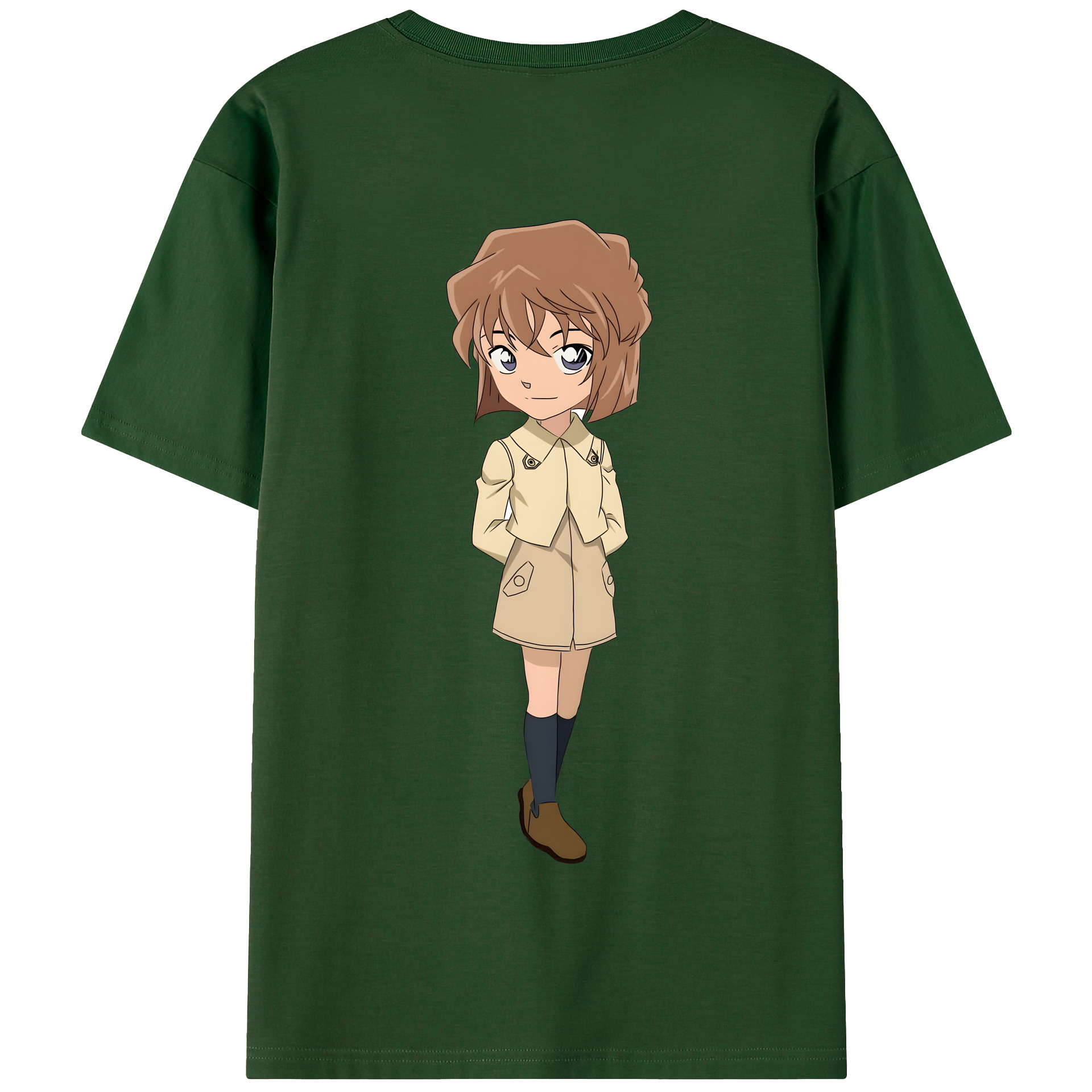 （画像用） 名探偵コナン 灰原 哀 はいばら あい Detective Conan Anita Hailey、Vi Graythorn Haibara Ai 綿100％半袖Tシャツ（背面プリント）